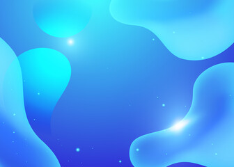 Fototapeta premium Abstract blue background with bubble illustration