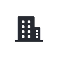 House icon. Home button. Logo template. Construction company. Building sign. Building icon. Real estate symbol. Office building. City icon. Architecture sign. Apartment icon. Residential area. Town