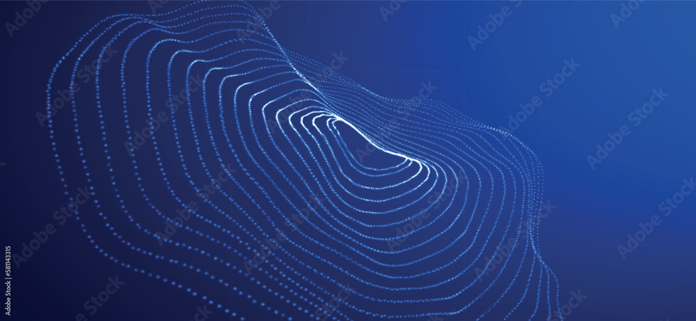 Poster abstract vector technology background. big data digital code. futuristic dots background. vector ill