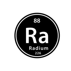 Fototapeta premium Radium element periodic table icon vector logo design template