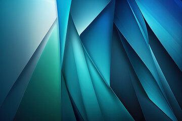 Abstract blue crystal background, abstract blue shape background for design. Generative AI