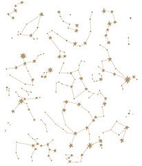 夏の星座（白地にゴールド）