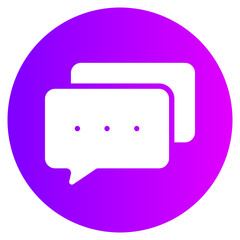 Fototapeta premium conversation gradient icon