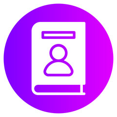 phone book gradient icon