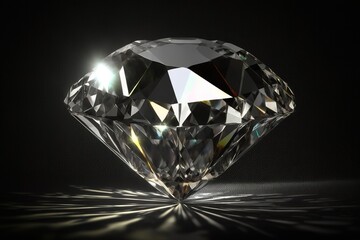 Round cut diamond, Generative AI.