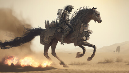 Obraz na płótnie Canvas Iron Rider Horse