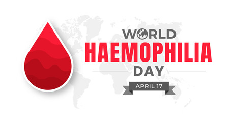 World Haemophilia Day background for banner design template with red blood icon vector design template