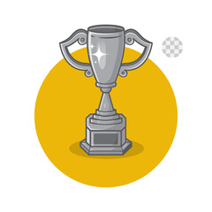 Platinum Soccer Cup Trophy. Champion trophy, sparkling gold cup, sports award. Winner prize. Champion trophy winner trophy award