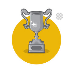 Platinum Soccer Cup Trophy. Champion trophy, sparkling gold cup, sports award. Winner prize. Champion trophy winner trophy award