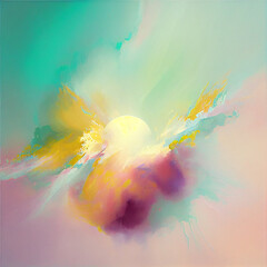 Colorful Pastel Aura Background - AI Generative