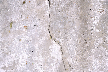 Background, texture weathered concrete wall with crack.