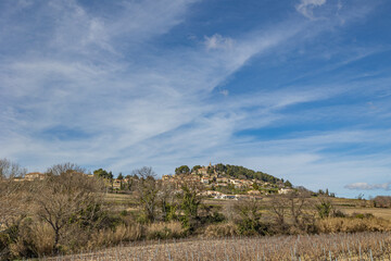 Fototapeta na wymiar vue du village de Rasteau (Vaucluse, France)