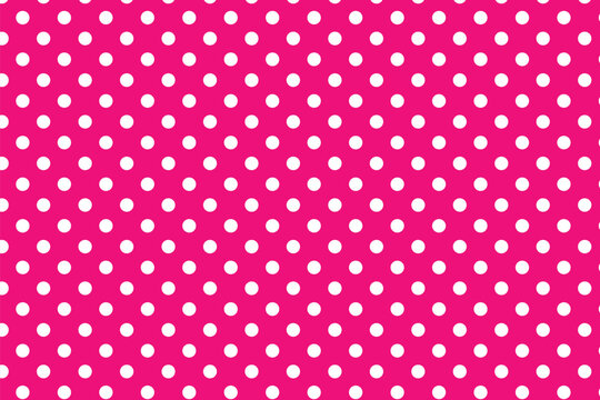 abstract white polka dots on pink background pattern design.