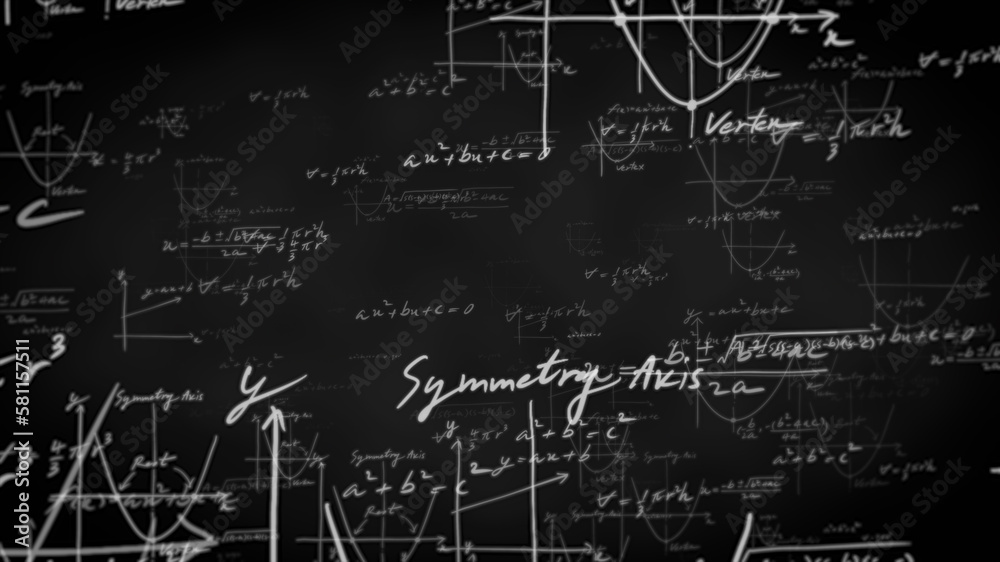 Wall mural general mathematics equation math formula text background teaching engineering, teaching equations a