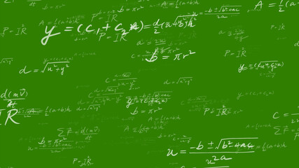 differential equation math formula text background teaching engineering, teaching equations and formulas backgrounds for teaching Green screen background