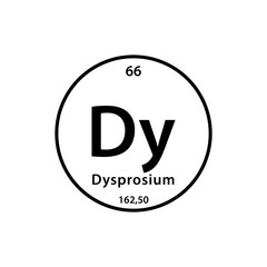 Dy element periodic table icon vector logo design template