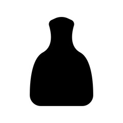 Black vase vector. Amphora vector icon. Pitcher silhouette icon vector. Flower pot logo concept vector. Stand for flowers.