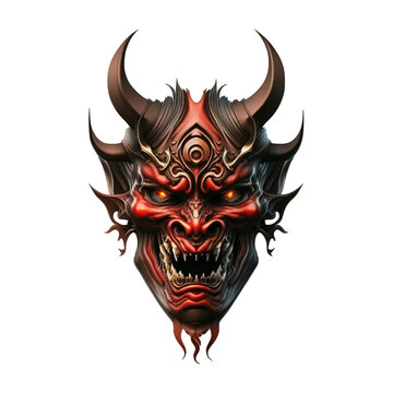 oni mask isolate on background