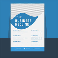 Obraz premium Modern business flyer vector template design. creative marketing agency flyer design. Brochure flyer template. 2 page flyer template