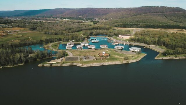 Boat Docks on the Tennessee River at Ditto Landing in Huntsville, Alabama