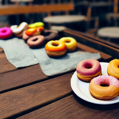 オシャレなドーナツ、AIがイメージした、かわいいドーナツ