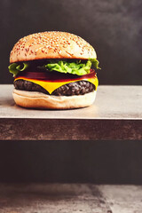 おいしそうなハンバーガー、AIが描いた