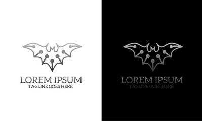 Template logo bat simple minimalist