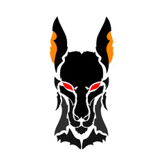 Illustration vector graphic of face dog design