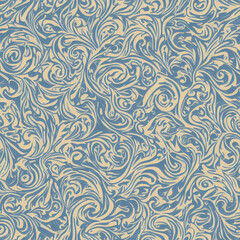 a pattern of swirls on a blue background,  textured parchment background, beige background, carved marble, blue grass, generated ai