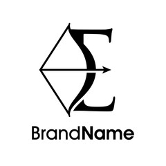 Elegant Initial E Arrow Logo