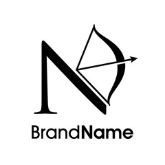 Elegant Initial N Arrow Logo