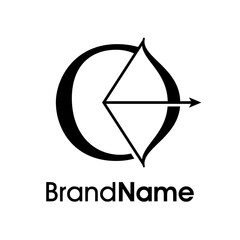 Fototapeta premium Elegant Initial O Arrow Logo