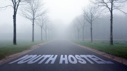 Street Sign to Youth Hostel