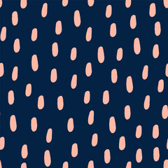 Navy seamless pattern with pink spots
