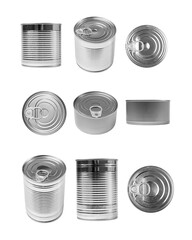 Tin Can Isolated, Preserve Template Mockup, Metal Milk Package, Aluminum Cylindrical Container