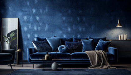  Royal Blue Living room texture background #6