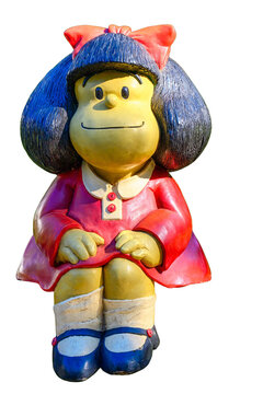 Sculpture of Mafalda in Oviedo, Asturias, Spain