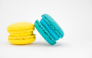 macaroons on a white background