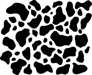 Cow spots Black Seamless Pattern. illustration Background