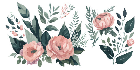 Vector Wreaths: A Collection of Floral and Greenery Arrangements