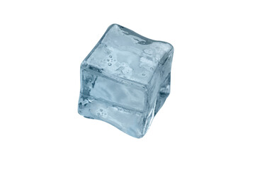 Ice cube isolated on transparent background