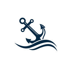 anchor logo template design