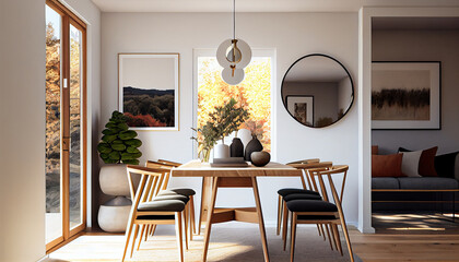 modern living room, minimalist design, generative ai
