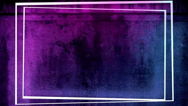 Vibrante fondo de luces brillantes de colores. Luces de ne&oacute;n y muro de hormig&oacute;n en un espacio interior oscuro.