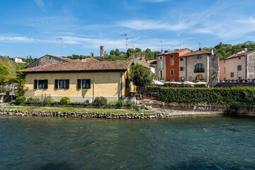 Fototapeta na wymiar Scenic view of Borghetto Sul Mincio located in Veneto, Italy
