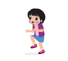 Fototapeta premium cute little kid girl with weter hungry