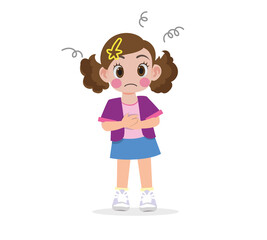 cute little girl stressed little