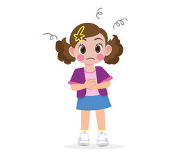 cute little girl stressed little