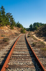 Obraz premium Train Tracks at Fort Ord in Monterey California