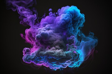 Colorful cloud, smoke, generative ai
